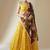Yellow Georgette Floral sequin Work Lehenga Choli With Dupatta