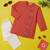 Boys peach floral embroidered side cut cotton kurta pyjama set