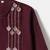 Boys maroon floral embroidered side cut cotton kurta pyjama set
