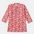 Boys pink circle and shapes printed cotton kurta pyjama set