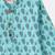 Boys blue peacock feather printed cotton kurta pyjama set