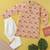 Boys peach snail garden printed cotton kurta pyjama set