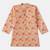 Boys peach snail garden printed cotton kurta pyjama set
