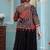 Black sequence georgette bustier top with palazzo & Jacket co-ords set for girls