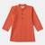 Boys orange tribal string printed cotton kurta pyjama set