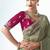 Sage green embroidered cut work fancy fabric ceremonial designer saree