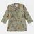 Boys olive butterfly printed cotton kurta pyjama set