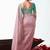 Light pink embroidered cut work fancy fabric ceremonial designer saree