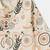 Boys cream leaf and circle printed cotton kurta pyjama set