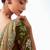 Beige embroidered cut work fancy fabric ceremonial designer saree