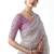 Grey embroidered cut work fancy fabric ceremonial designer saree