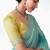 Aqua blue embroidered cut work fancy fabric ceremonial designer saree