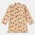 Boys beige snail garden printed cotton kurta pyjama set