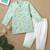 Boys turquoise mandala circle printed cotton kurta pyjama set