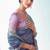 Light indigo embroidered cut work fancy fabric ceremonial designer saree