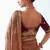 Brown embroidered cut work fancy fabric ceremonial designer saree