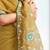 Olive embroidered cut work fancy fabric ceremonial designer saree