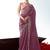 Onion pink embroidered cut work fancy fabric ceremonial designer saree