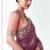 Onion pink embroidered cut work fancy fabric ceremonial designer saree