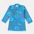 Boys blue sun and cloud printed cotton kurta pyjama set