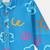 Boys blue sun and cloud printed cotton kurta pyjama set