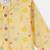 Boys yellow petals and hearts printed cotton kurta pyjama set