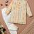 Boys yellow boho string floral printed cotton kurta pyjama set