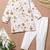 Boys white tiger and lion printed cotton kurta pyjama set