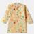 Boys yellow floral printed cotton kurta pyjama set