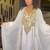 white Kaftan Zari Handcrafted Morrocan Arabic wedding dress