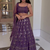 Purple Georgette Thread Zari sequin Embroidery Work Lehenga Choli