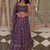 Purple Georgette Thread Zari sequin Embroidery Work Lehenga Choli