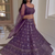 Purple Georgette Thread Zari sequin Embroidery Work Lehenga Choli