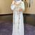 white Kaftan Zari Handcrafted Morrocan Arabic wedding dress with worked scarf
