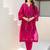 Rani bagh aari work chanderi stitched pant co-ord set
