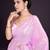 Embellished baby pink color  bollywood georgette saree with unstiched blouse