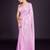 Embellished baby pink color  bollywood georgette saree with unstiched blouse