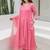 Rosewood bloom aari work chanderi stitched pant anarkali