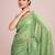 Embellished pista color  bollywood georgette saree with unstiched blouse