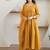 Sunlit mustard aari work chanderi stitched pant anarkali