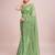 Embellished pista color  bollywood georgette saree with unstiched blouse
