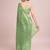 Embellished pista color  bollywood georgette saree with unstiched blouse