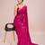 Embellished rose pink color  bollywood georgette saree with unstiched blouse