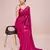 Embellished rose pink color  bollywood georgette saree with unstiched blouse