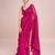 Embellished rose pink color  bollywood georgette saree with unstiched blouse
