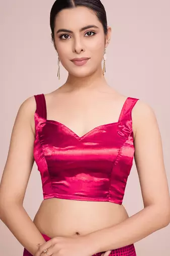 Embellished rose pink color  bollywood georgette saree with unstiched blouse