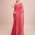 Embellished gajri color  bollywood georgette saree with unstiched blouse