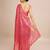 Embellished gajri color  bollywood georgette saree with unstiched blouse