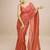 Embellished peach color  bollywood georgette saree with unstiched blouse