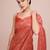 Embellished peach color  bollywood georgette saree with unstiched blouse